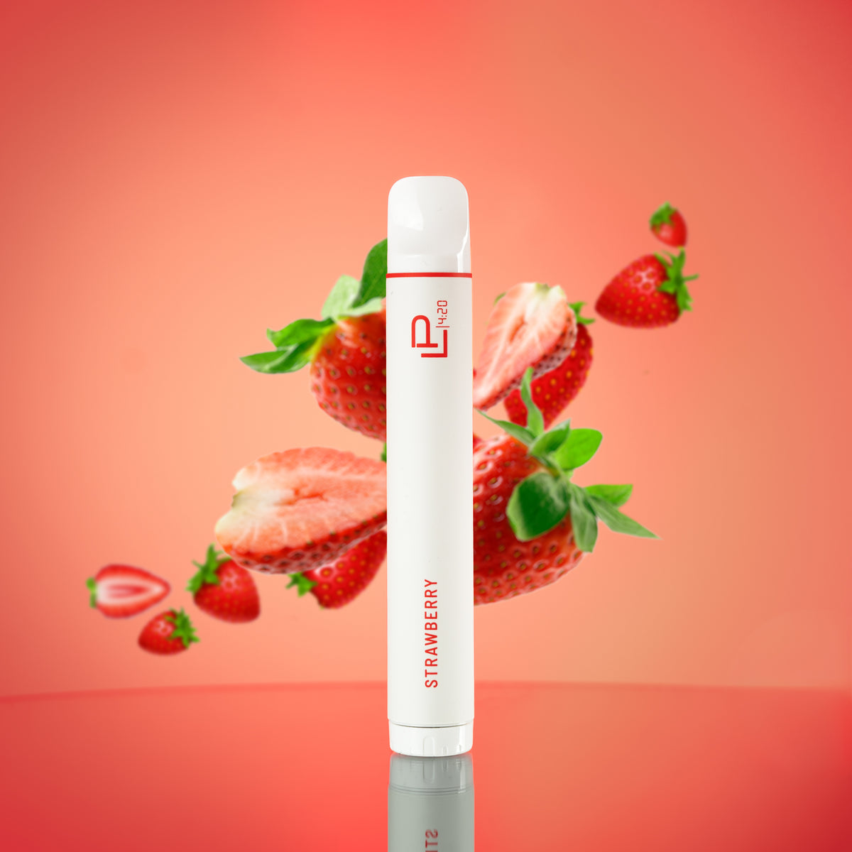 Einweg Vape mit Erdbeergeschmack.