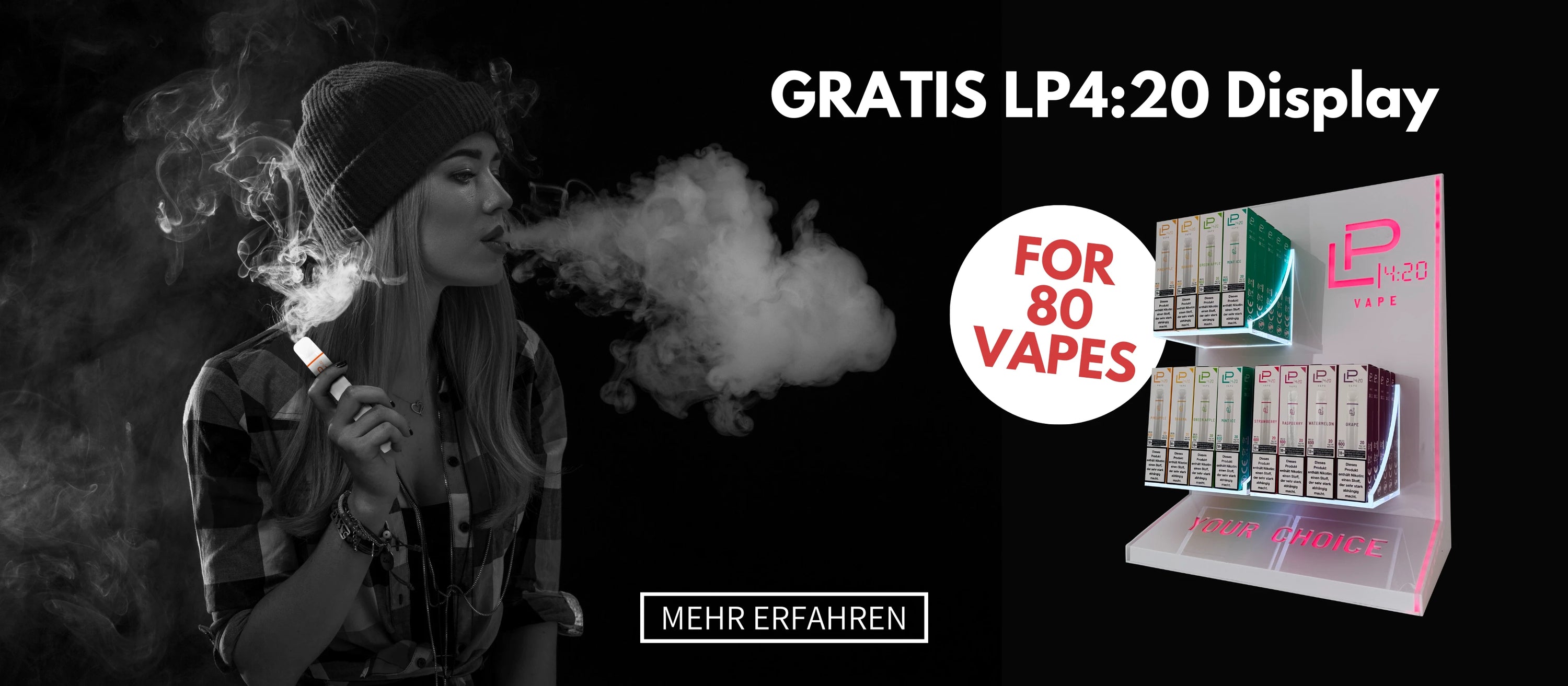 Display für 80 Vapes