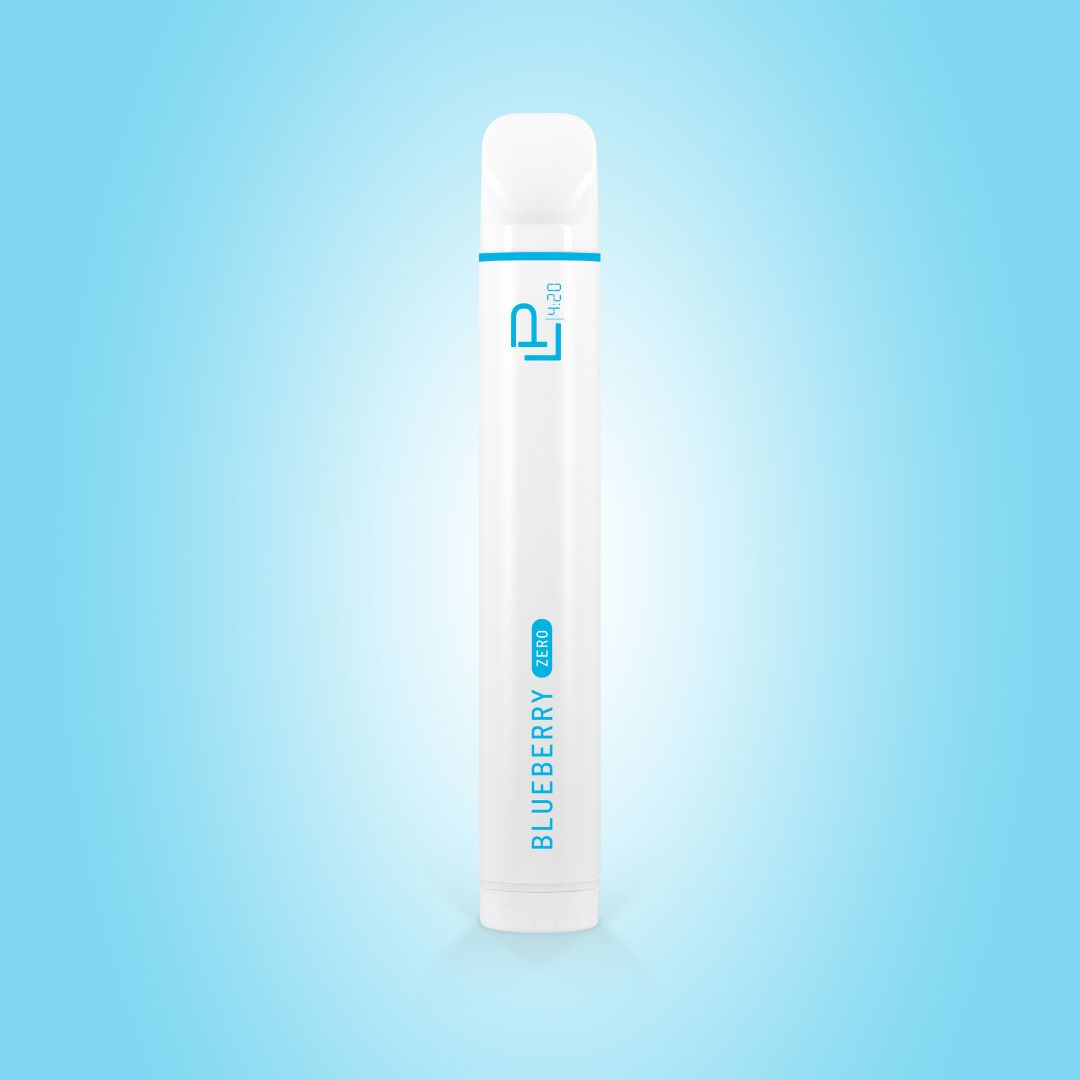 Einweg Vape ohne Nikotin mit Blaubeergeschmack.